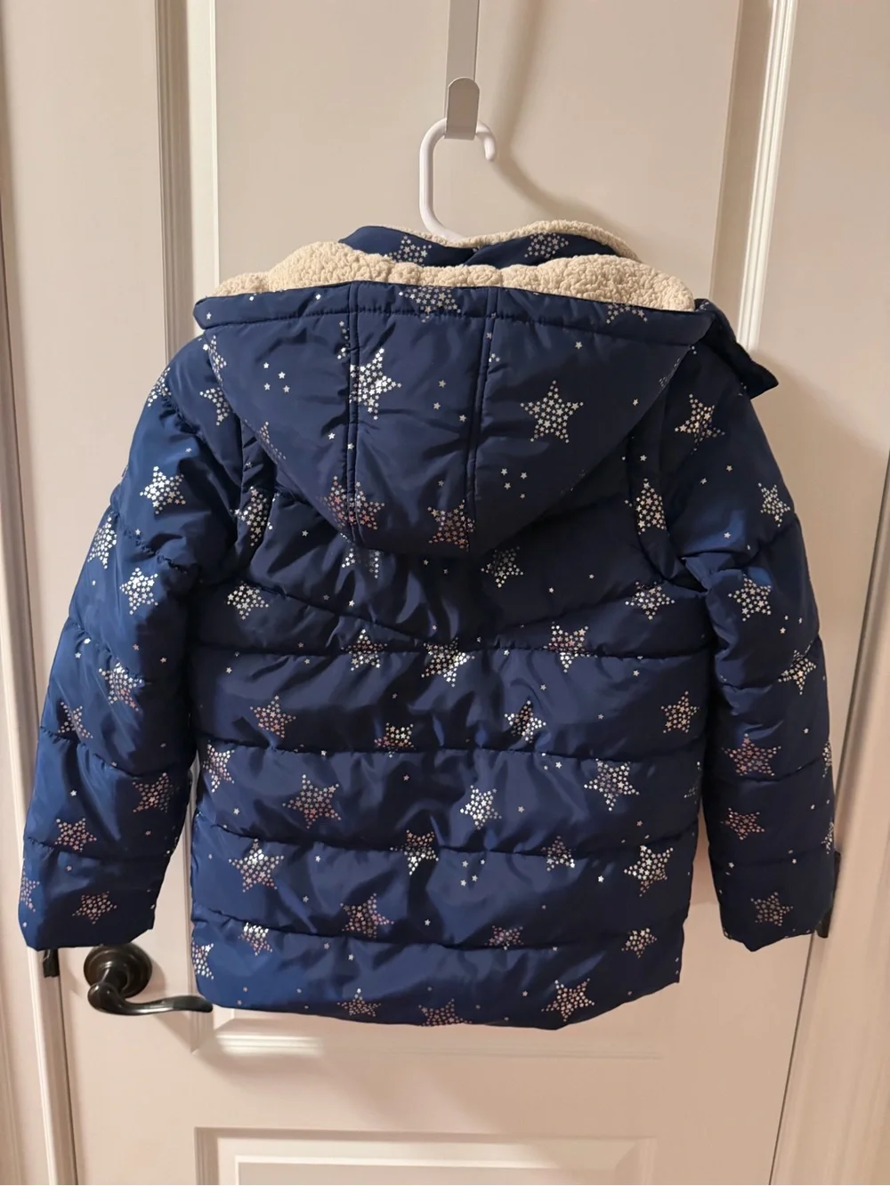 Joules Kids Puffer Jacket with Sherpa Hood